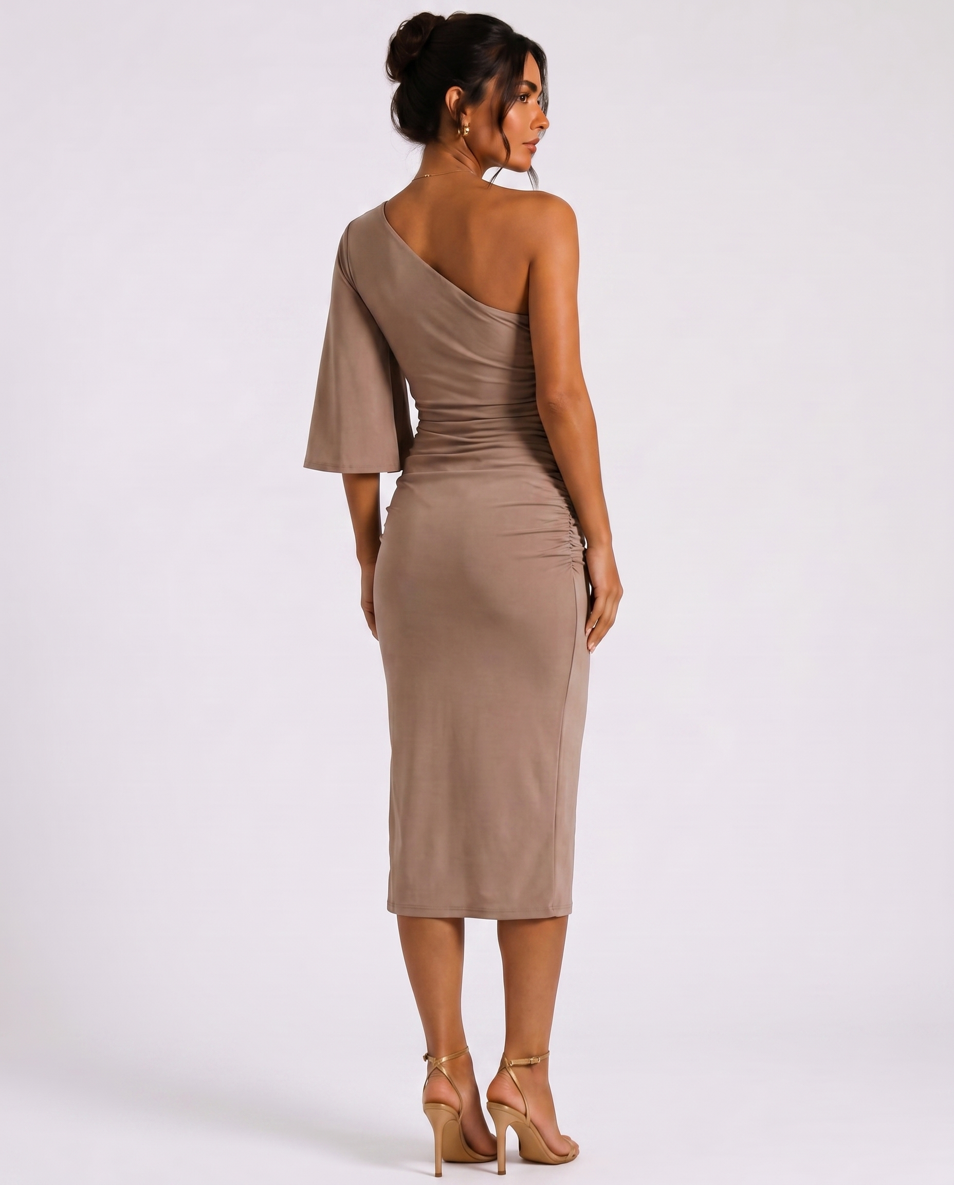 Make It Happen One-Shoulder Midi Dress