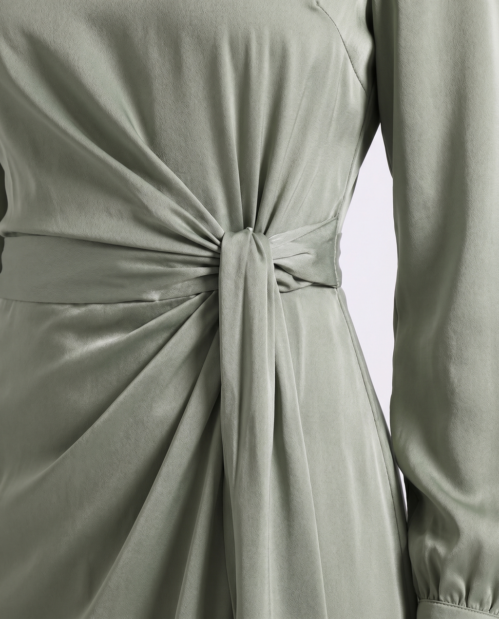 Romance Story Long Sleeve Twist Midi Dress