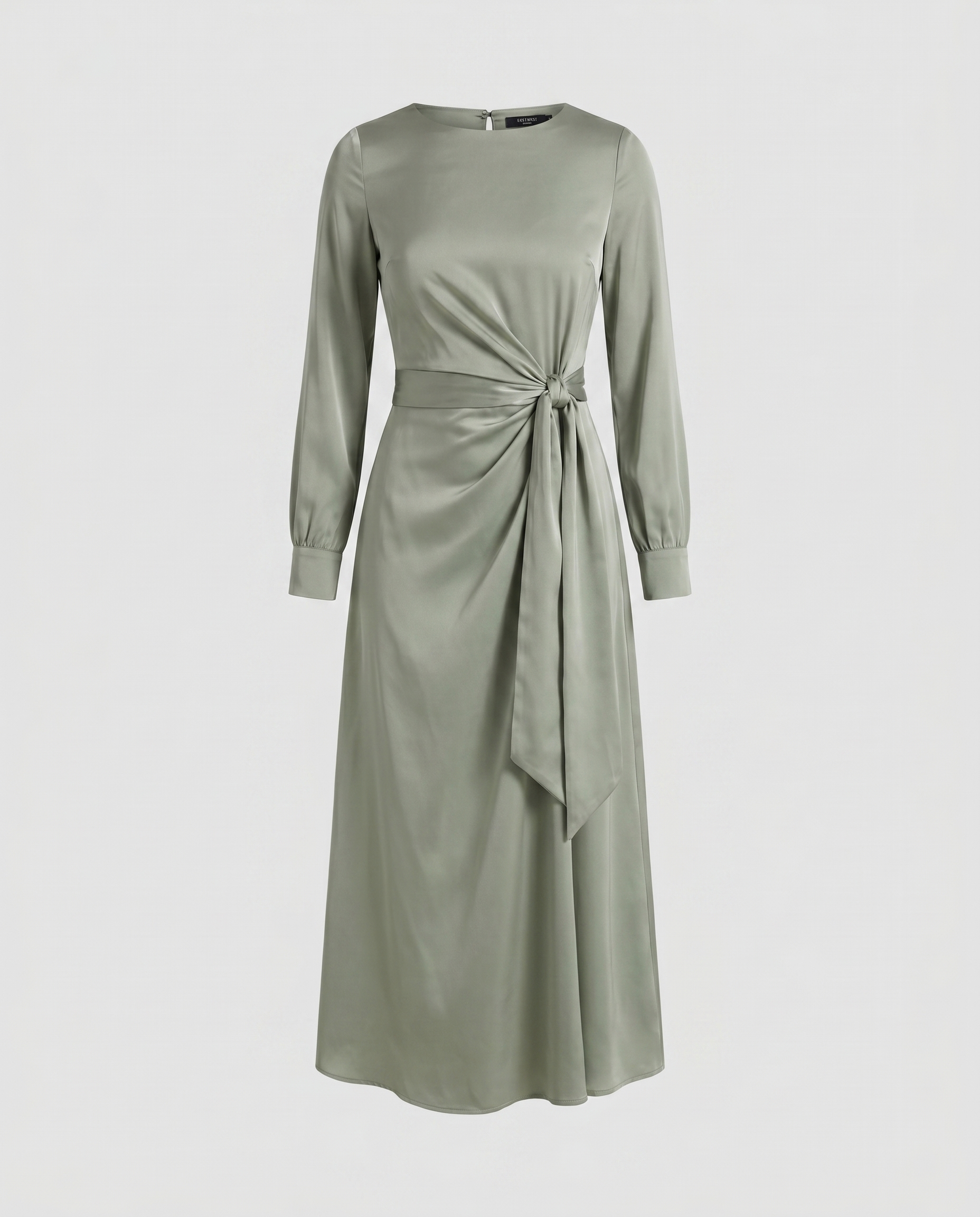 Romance Story Long Sleeve Twist Midi Dress
