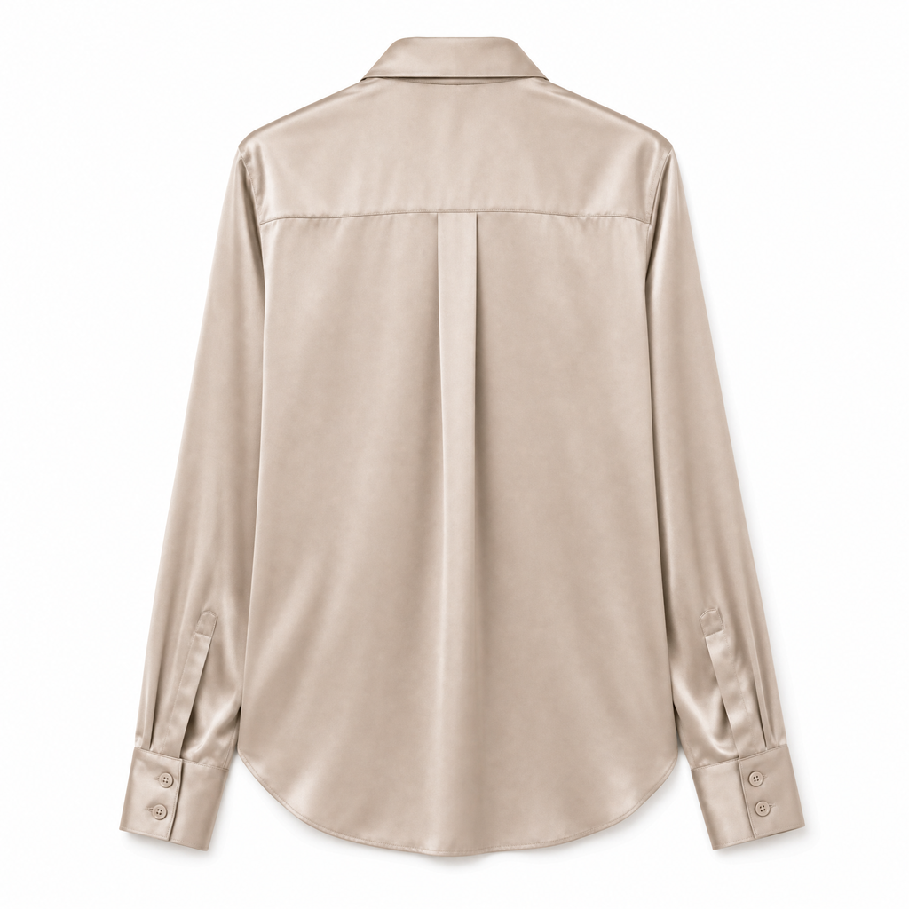 Women's Satin Button Blouse