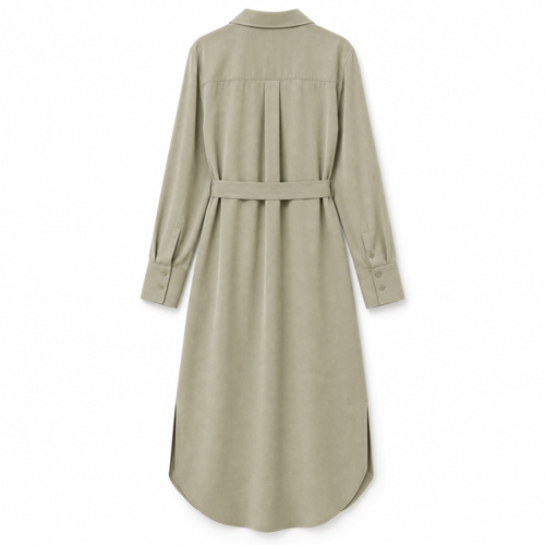 Women's Relaxed Belted Shirt Dress