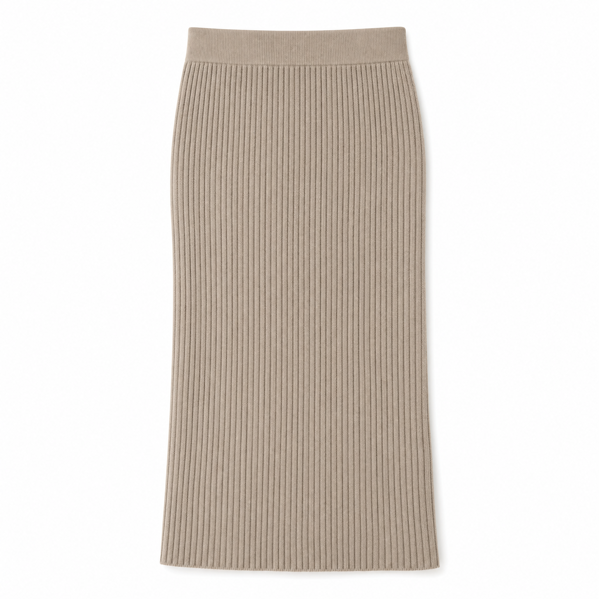 Women's Ribbed Knit Midi Skirt