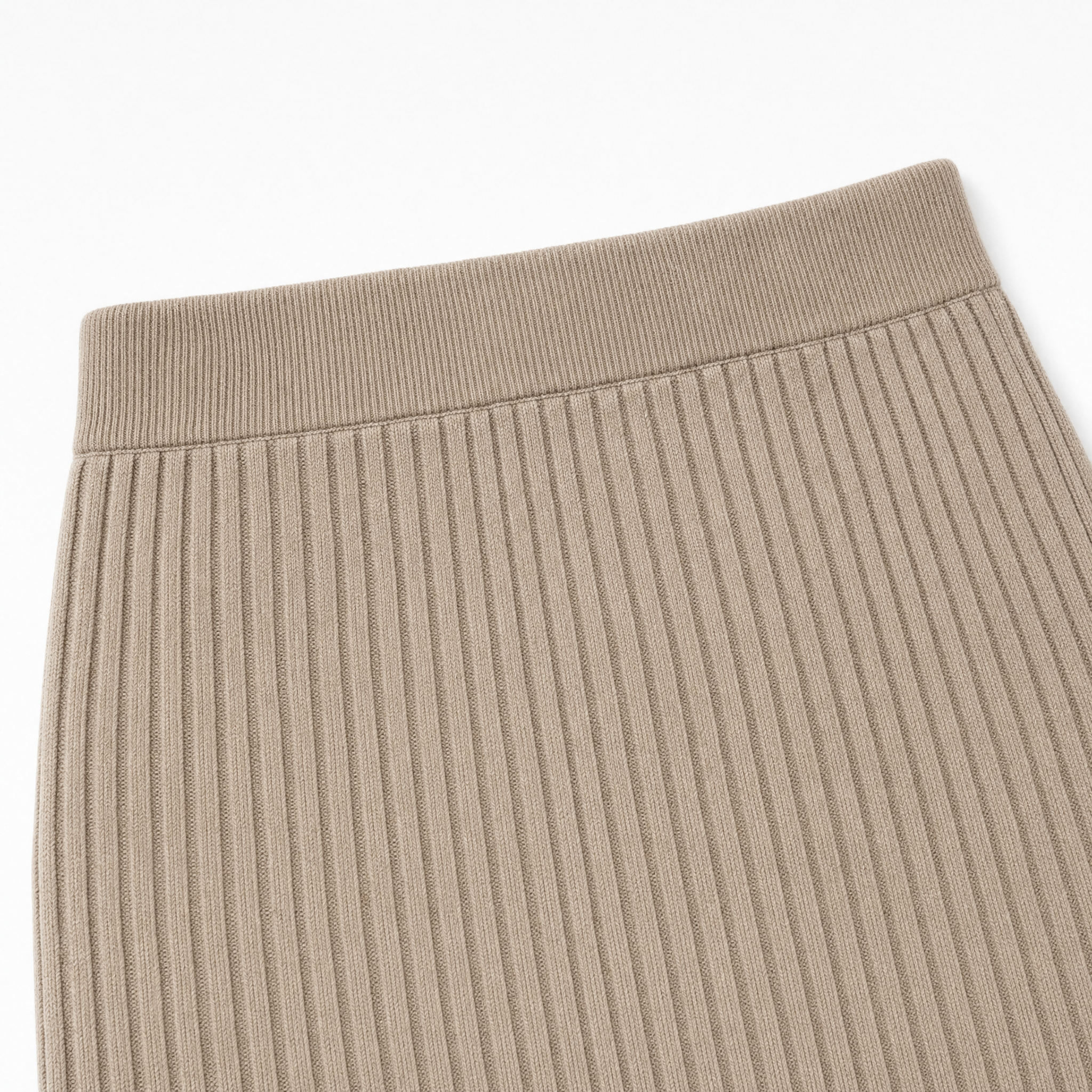 Women's Ribbed Knit Midi Skirt